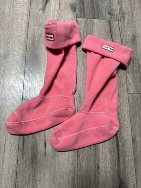 Hunter Pink Fleece Boot Socks Medium UK 3-5 EU 36-38 US Womens F 5-7